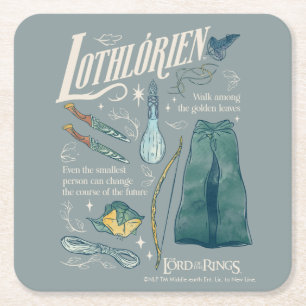 Dessous-de-verre Carré En Papier LOTHLORIEN™ Collage graphique aquarelle