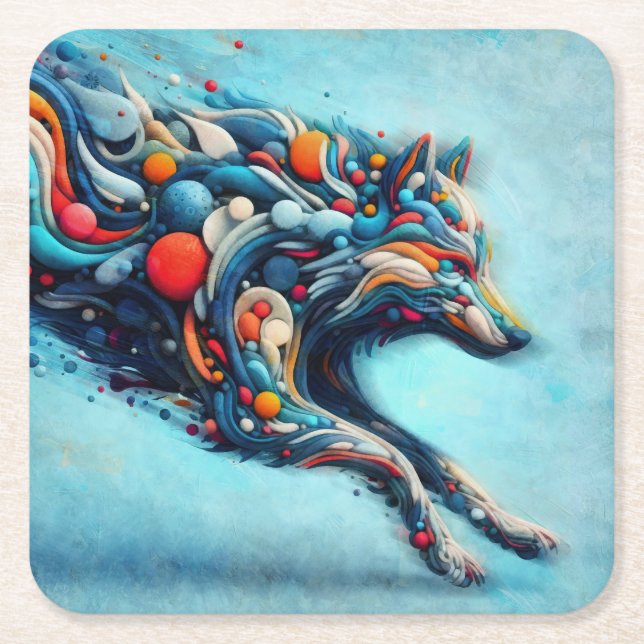 Dessous-de-verre Carré En Papier Loup (Devant)