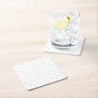 Dessous-de-verre Carré En Papier Lovely hearts pattern - Shower Curtain - Large