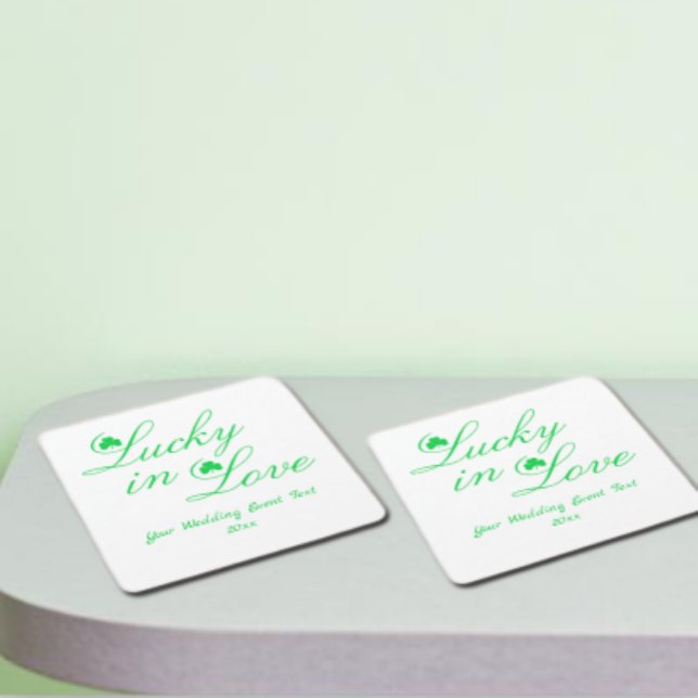 Dessous-de-verre Carré En Papier Lucky In Love (Créateur téléchargé)