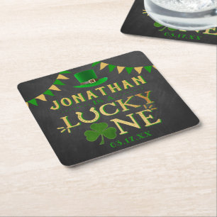 Dessous-de-verre Carré En Papier Lucky One St. Patrick's Day 1er anniversaire