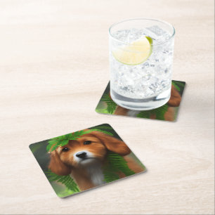 Dessous-de-verre Carré En Papier Lucy The Labrador Puppy,