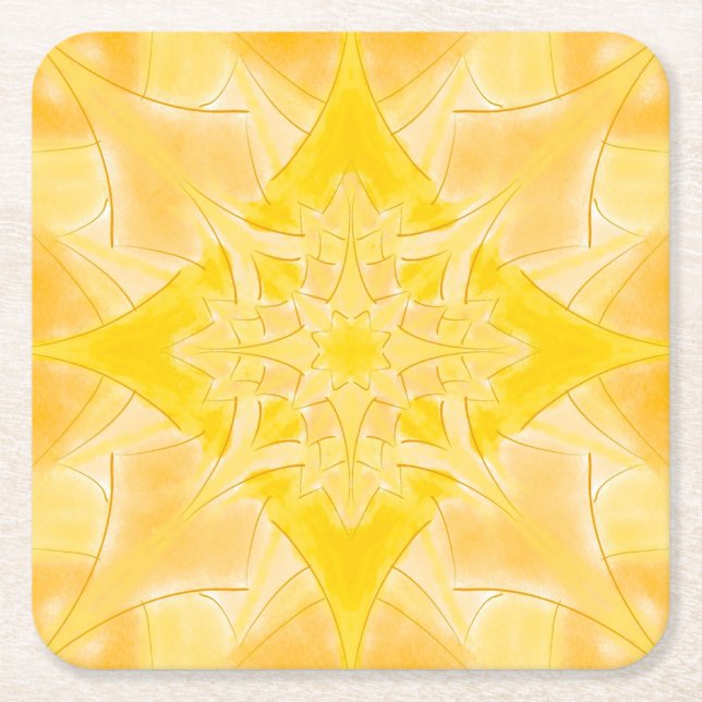 Dessous-de-verre Carré En Papier Lumière du soleil (Devant)