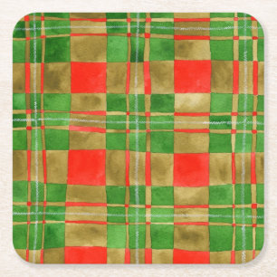 Dessous-de-verre Carré En Papier MAC GREGOR TARTAN Carré Dessous de verre papier