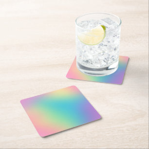 Dessous-de-verre Carré En Papier Magnifique Dégradé Arc-en-ciel