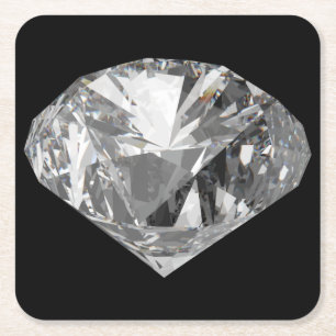 Dessous-de-verre Carré En Papier Magnifique Dessous de verre 5 carats Diamond