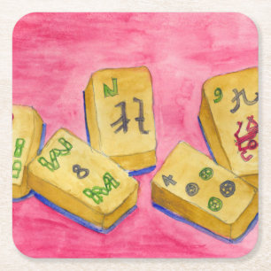 Dessous-de-verre Carré En Papier Mahjong