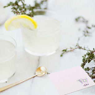 Dessous-de-verre Carré En Papier Mahjong Tiles Monogramme Lavande