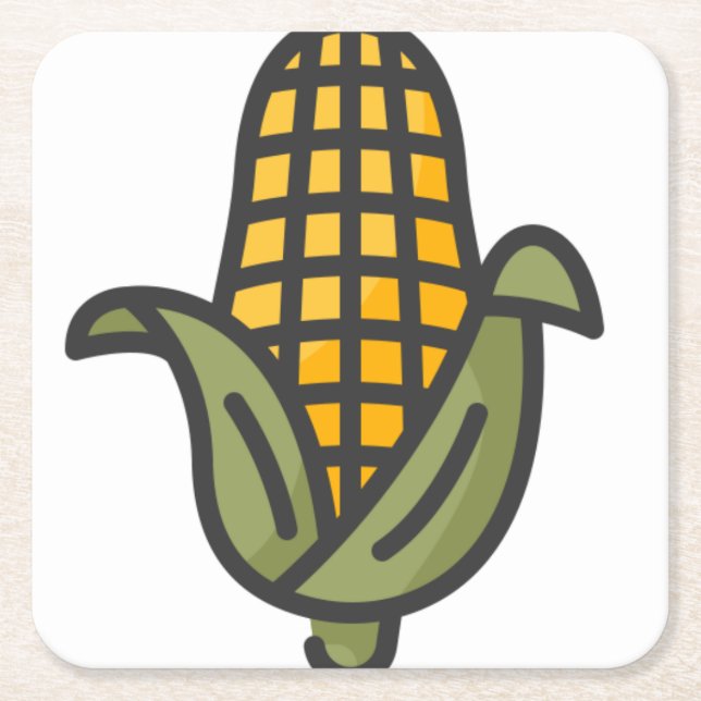 Dessous-de-verre Carré En Papier maïs (Devant)