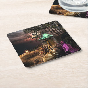 Dessous-de-verre Carré En Papier Maison Elf