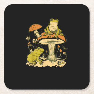 Dessous-de-verre Carré En Papier Maisonnette Champignon Grenouille Esthétique Cotta