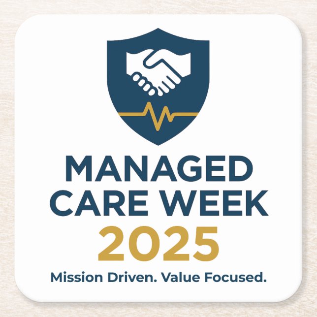 Dessous-de-verre Carré En Papier Managed Care Week 2025 - Paper Coasters (Devant)