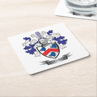 Dessous-de-verre Carré En Papier Manteau de crête de famille de Cochran des bras