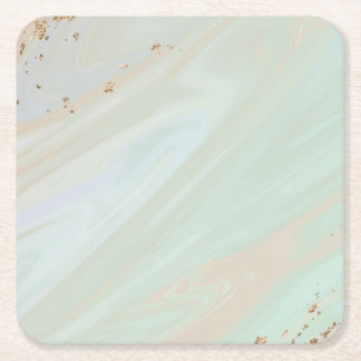 Dessous-de-verre Carré En Papier Marbre Pastel Pierre Parties scintillant Texture A