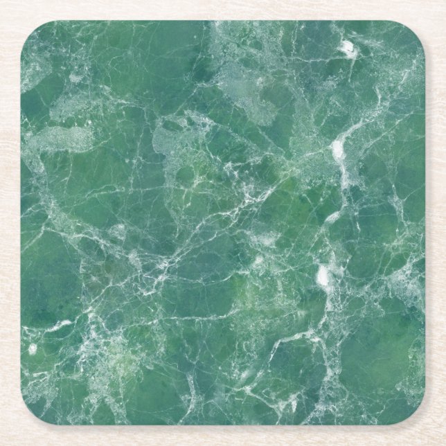 Dessous-de-verre Carré En Papier Marbre vert (Devant)