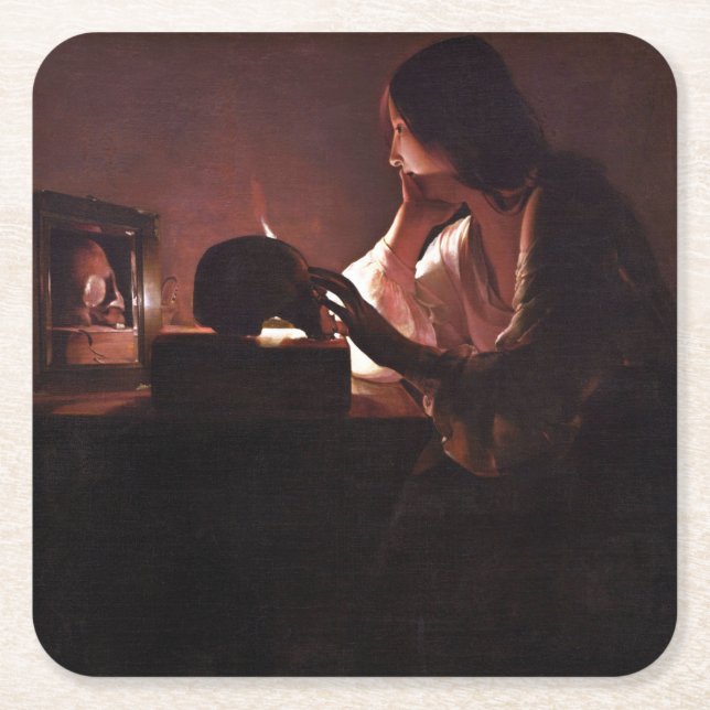 Dessous-de-verre Carré En Papier Maria Regrets, La Tour (Devant)