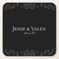 Mariage gothique gris et noir