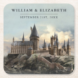 Dessous-de-verre Carré En Papier Mariage Harry Potter Château de Poudlard