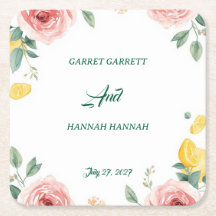 Mariage Méditerranéen Rose et Citron Blush