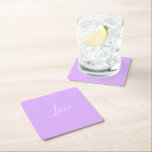 Dessous-de-verre Carré En Papier Mariage minimaliste Pastel Mauve couleur solide pe<br><div class="desc">Belle couleur mauve mauve mauve ressort mauve. Simple minimaliste moderne moderne tendance style chic pastel aestethic dans lavande couleur solide. Décor maison mauve,  décor esthétique mauve,  cuisine mauve,  couleur mauve.</div>