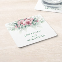 Mariage Moderne Élégant Rose Vert