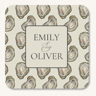 Dessous-de-verre Carré En Papier Mariage Oyster Shells