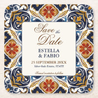 Mariage vintage Talavera Azulejo Enregistrer la da