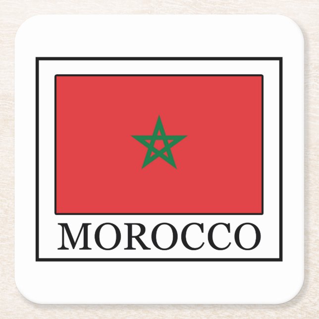 Dessous-de-verre Carré En Papier Maroc (Devant)