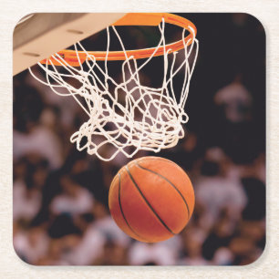 Dessous-de-verre Carré En Papier Marquage au basket-ball