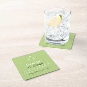 Dessous-de-verre Carré En Papier Mauvaise herbe arrive mignon cynique pissenlit Drô