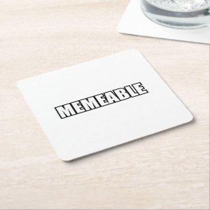 DESSOUS-DE-VERRE CARRÉ EN PAPIER MÉMOIRE
