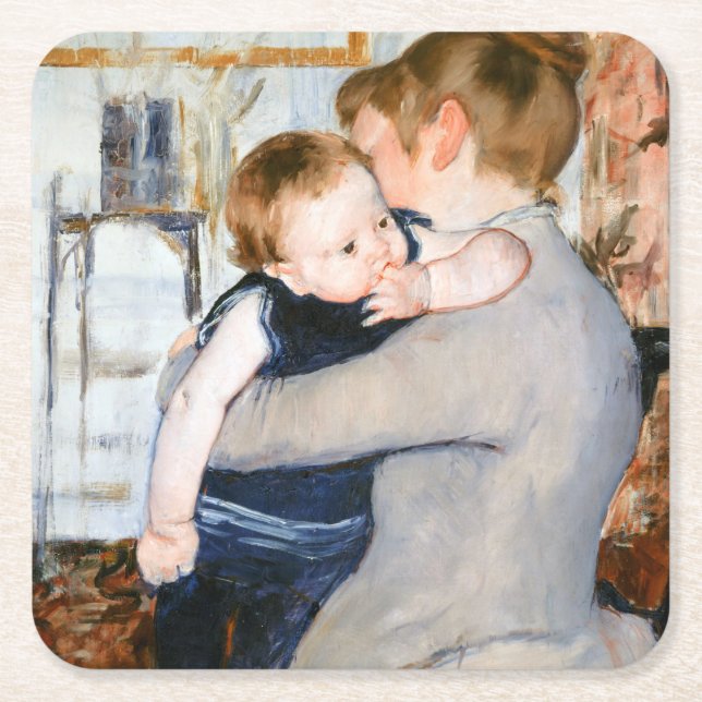 Dessous-de-verre Carré En Papier Mère et enfant, Mary Cassatt (Devant)
