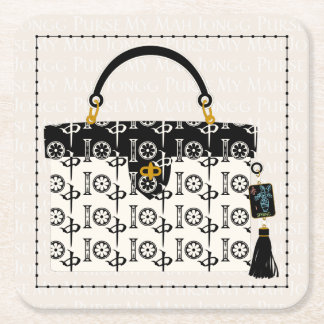 Dessous-de-verre Carré En Papier Mes Dessous de verre de bourse Mah Jongg