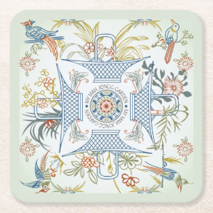 Dessous-de-verre Carré En Papier Mes Dessous de verre de jardin Mah Jongg