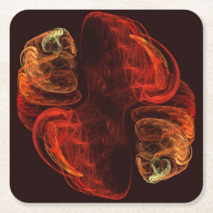 Dessous-de-verre Carré En Papier Métamorphose Art Abstrait