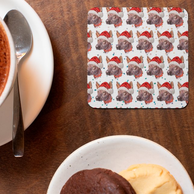 Dessous-de-verre Carré En Papier Mexican Hairless Dog Breed Christmas Stars (Créateur téléchargé)