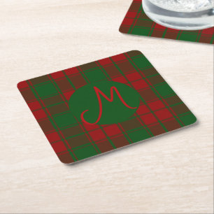 Dessous-de-verre Carré En Papier Middleton Tartan Monogrammé