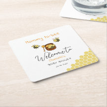 Mignonne petite abeille avec une douce baby shower