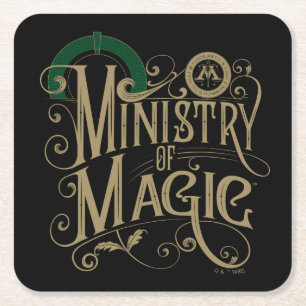 Dessous-de-verre Carré En Papier MINISTÈRE vintage DE MAGIC™ Graphic