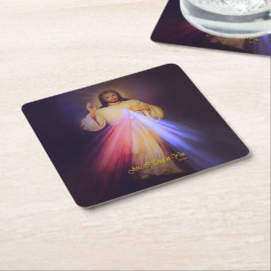 Dessous-de-verre Carré En Papier Miséricorde divine
