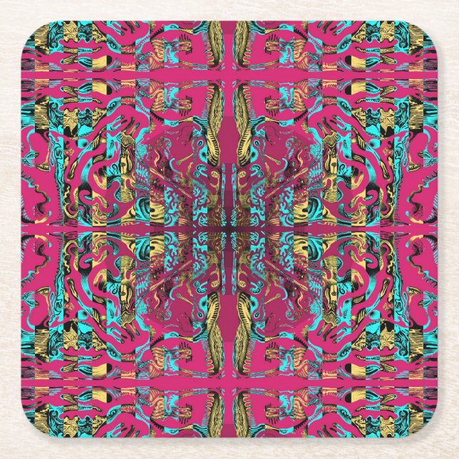 Dessous-de-verre Carré En Papier Mitochondri-Pop (Devant)