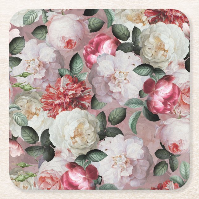 Dessous-de-verre Carré En Papier Modèle (Devant)