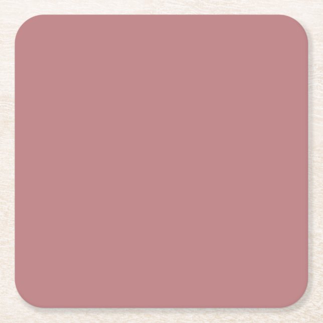 Dessous-de-verre Carré En Papier Modèle couleur Dusty Rose (Devant)