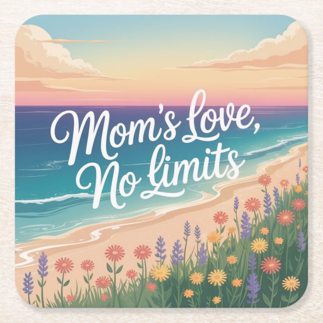 Dessous-de-verre Carré En Papier Mom’s Love, No Limits (Devant)