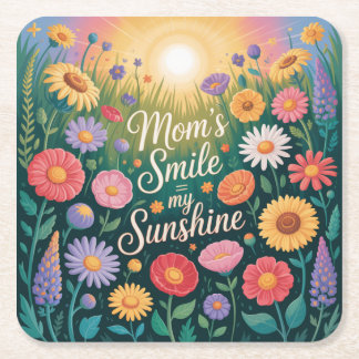 Dessous-de-verre Carré En Papier Mom’s Smile = My Sunshine