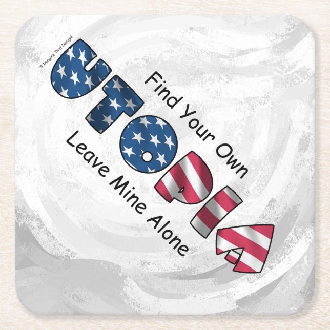 Dessous-de-verre Carré En Papier Mon utopie (Devant)