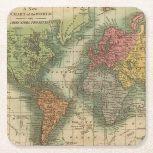 Dessous-de-verre Carré En Papier Monde 4