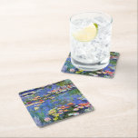 Dessous-de-verre Carré En Papier Monet - Water Lilies, 1916,<br><div class="desc">Claude Monet célèbre peinture,  Water Lilies 1916</div>