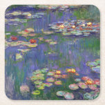 Dessous-de-verre Carré En Papier Monet Water Lilies Chef-d'oeuvre Peinture<br><div class="desc">Monet Water Lilies - Ce tableau Monet classique a été peint par Claude Monet en 1916. Il fait partie de sa célèbre collection de nénuphars où il peint dans son jardin à Giverney,  France. Un tableau de chef-d'oeuvre.</div>