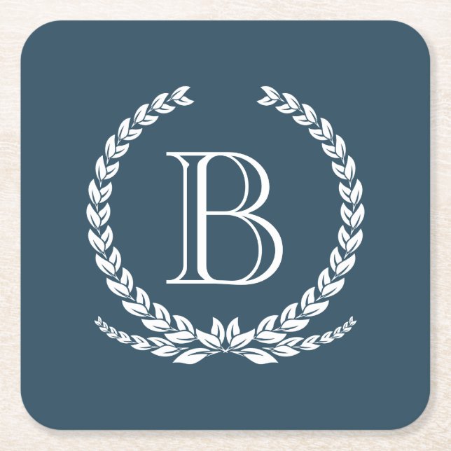 Dessous-de-verre Carré En Papier Monogram design (Devant)